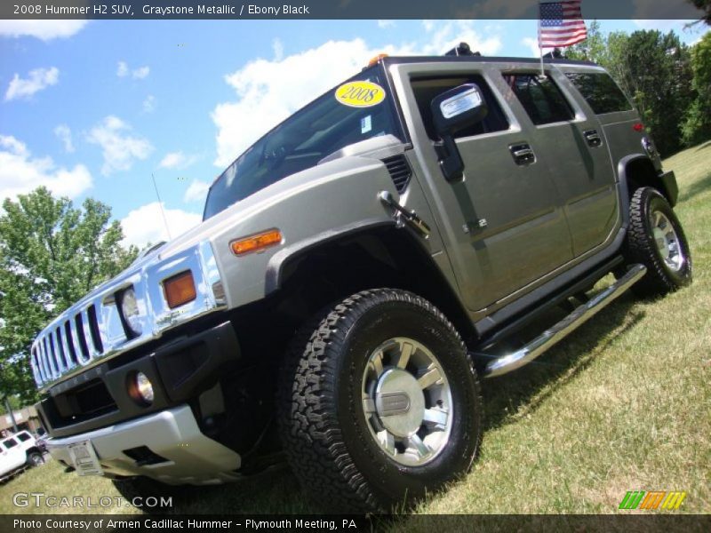Graystone Metallic / Ebony Black 2008 Hummer H2 SUV