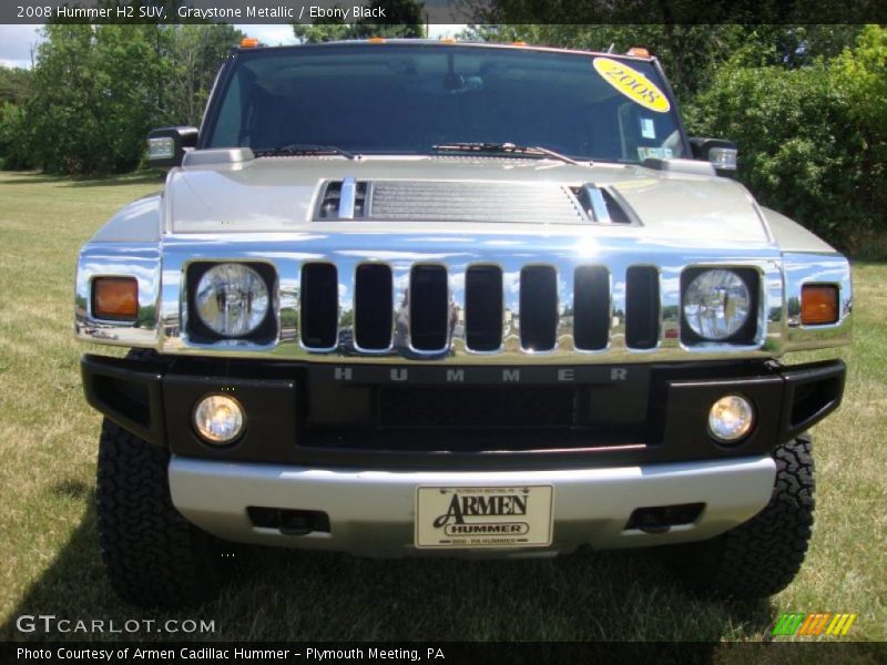 Graystone Metallic / Ebony Black 2008 Hummer H2 SUV