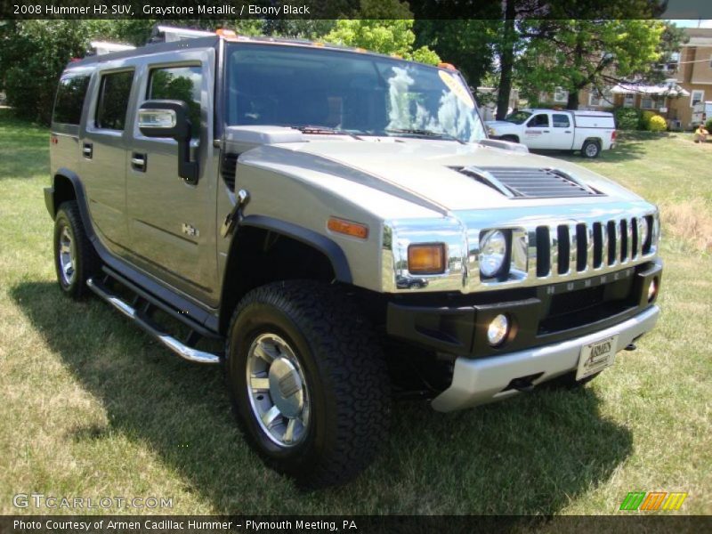 Graystone Metallic / Ebony Black 2008 Hummer H2 SUV