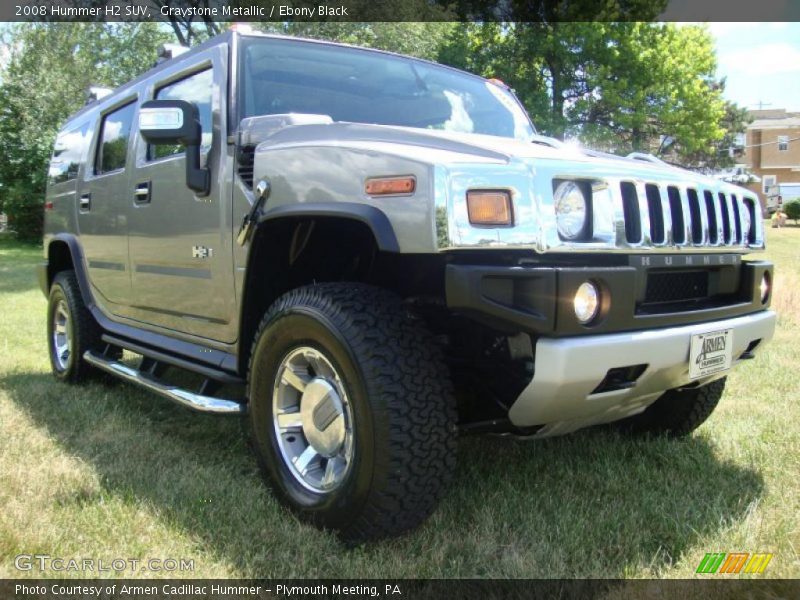 Graystone Metallic / Ebony Black 2008 Hummer H2 SUV