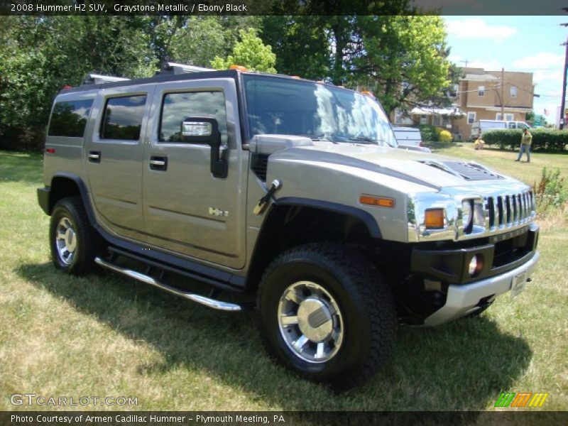 Graystone Metallic / Ebony Black 2008 Hummer H2 SUV