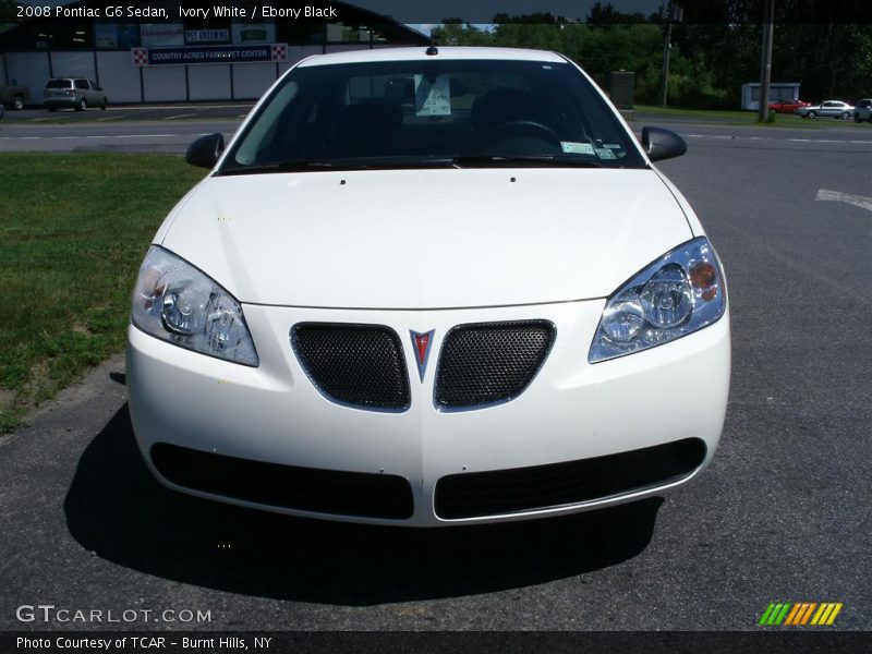 Ivory White / Ebony Black 2008 Pontiac G6 Sedan