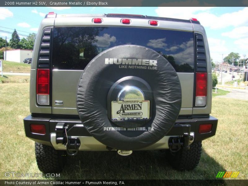 Graystone Metallic / Ebony Black 2008 Hummer H2 SUV