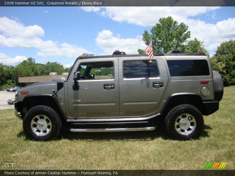 Graystone Metallic / Ebony Black 2008 Hummer H2 SUV
