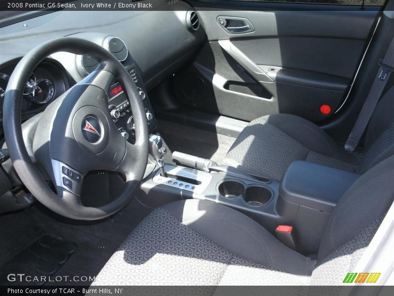 Ivory White / Ebony Black 2008 Pontiac G6 Sedan