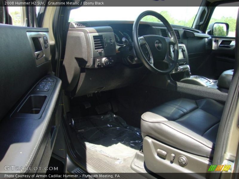Graystone Metallic / Ebony Black 2008 Hummer H2 SUV