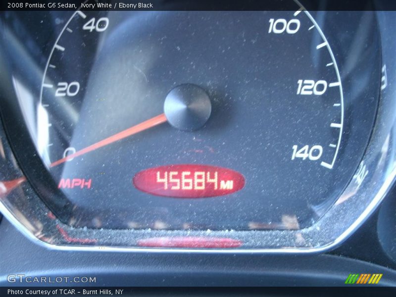 Ivory White / Ebony Black 2008 Pontiac G6 Sedan