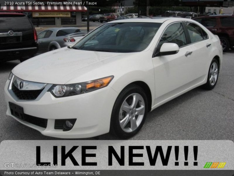 Premium White Pearl / Taupe 2010 Acura TSX Sedan