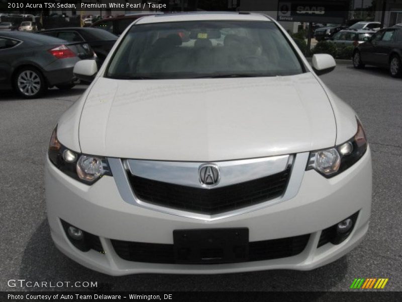 Premium White Pearl / Taupe 2010 Acura TSX Sedan