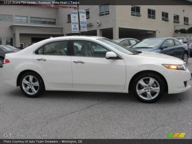 Premium White Pearl / Taupe 2010 Acura TSX Sedan