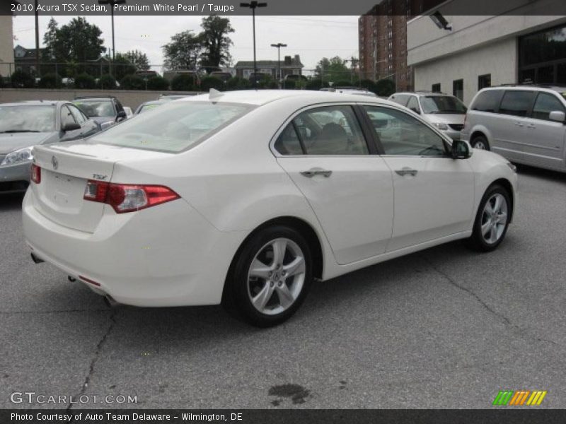 Premium White Pearl / Taupe 2010 Acura TSX Sedan