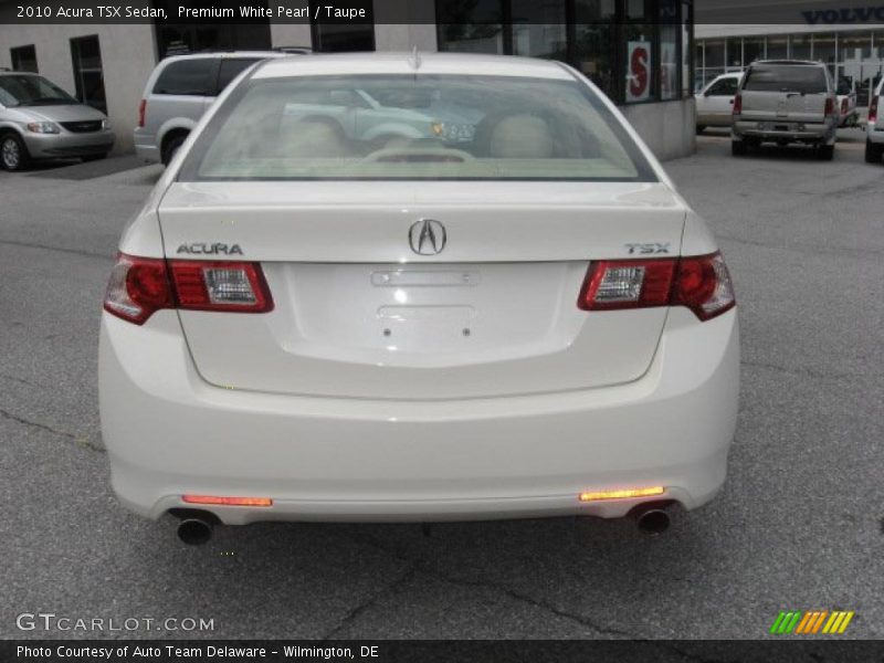 Premium White Pearl / Taupe 2010 Acura TSX Sedan