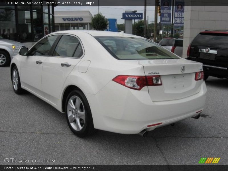 Premium White Pearl / Taupe 2010 Acura TSX Sedan