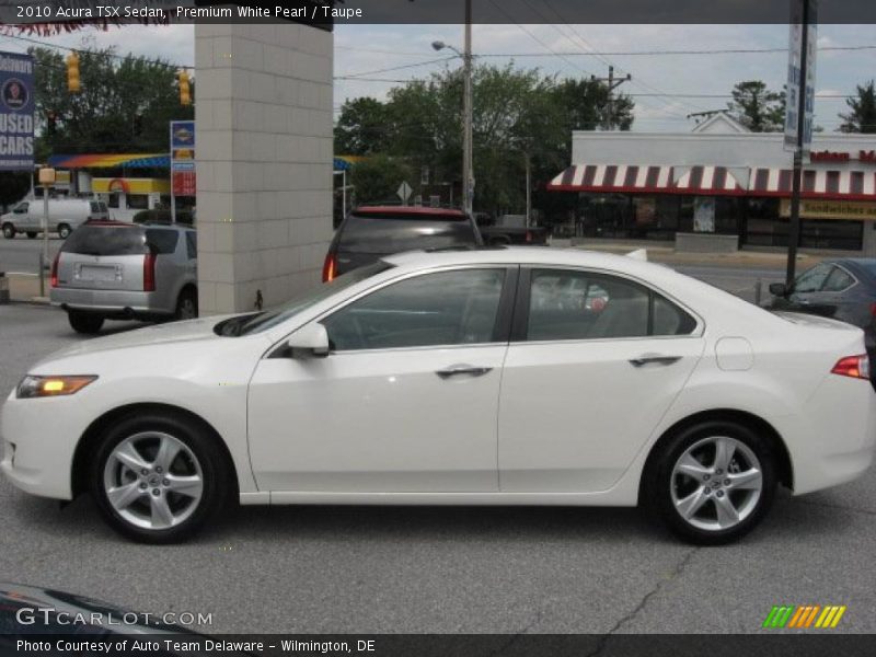 Premium White Pearl / Taupe 2010 Acura TSX Sedan