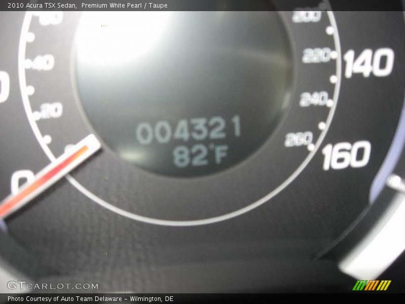 Premium White Pearl / Taupe 2010 Acura TSX Sedan