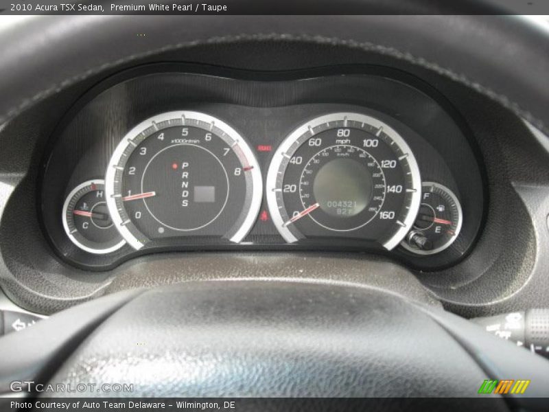 Premium White Pearl / Taupe 2010 Acura TSX Sedan