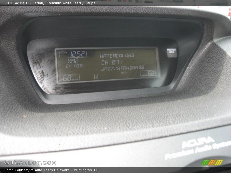Premium White Pearl / Taupe 2010 Acura TSX Sedan