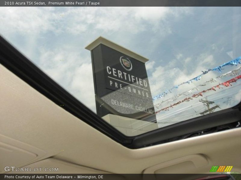 Premium White Pearl / Taupe 2010 Acura TSX Sedan