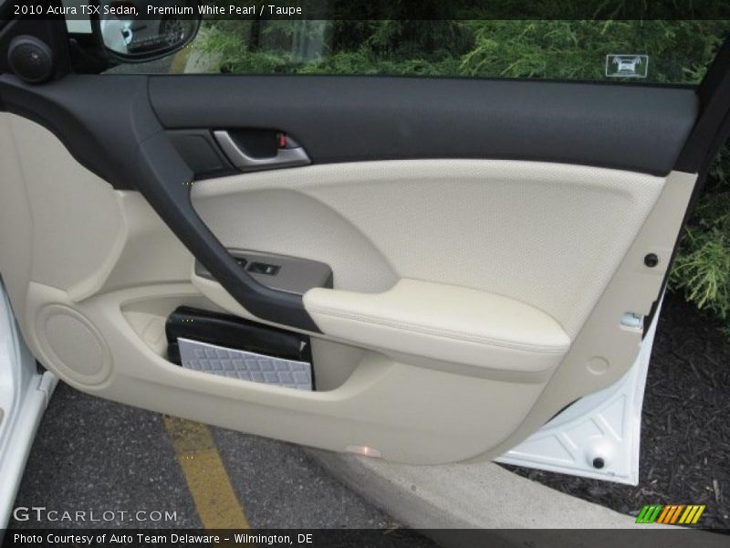 Premium White Pearl / Taupe 2010 Acura TSX Sedan