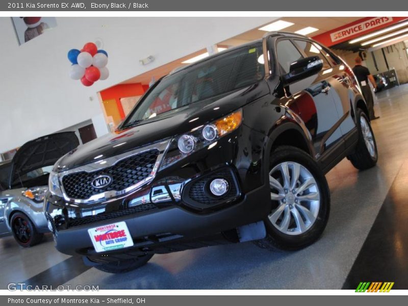 Ebony Black / Black 2011 Kia Sorento EX AWD