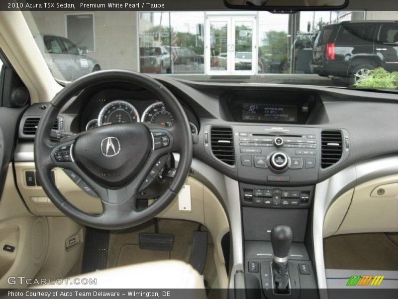 Premium White Pearl / Taupe 2010 Acura TSX Sedan