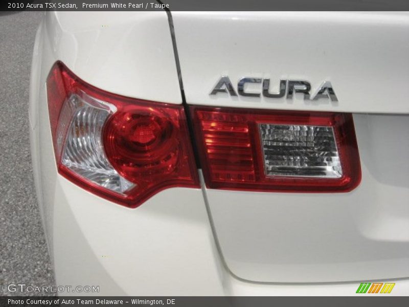 Premium White Pearl / Taupe 2010 Acura TSX Sedan