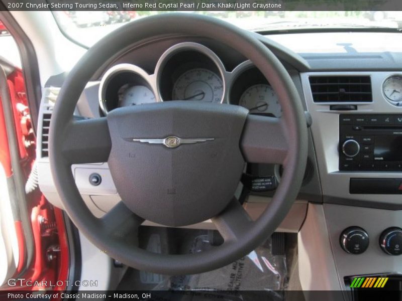 Inferno Red Crystal Pearl / Dark Khaki/Light Graystone 2007 Chrysler Sebring Touring Sedan