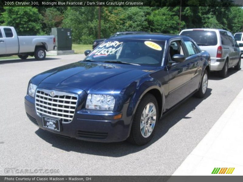 Midnight Blue Pearlcoat / Dark Slate Gray/Light Graystone 2005 Chrysler 300