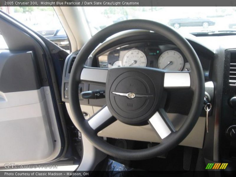 Midnight Blue Pearlcoat / Dark Slate Gray/Light Graystone 2005 Chrysler 300