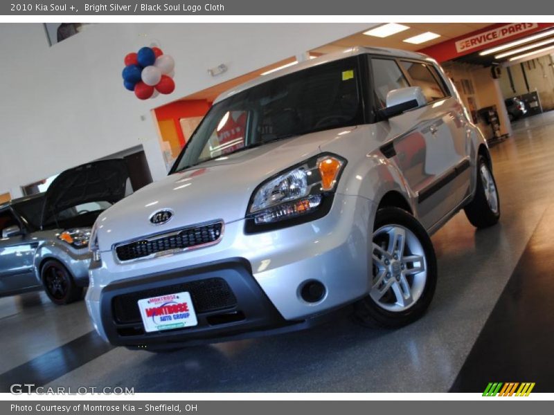 Bright Silver / Black Soul Logo Cloth 2010 Kia Soul +