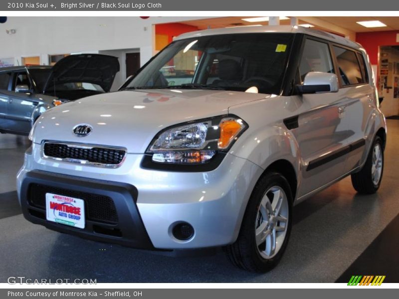 Bright Silver / Black Soul Logo Cloth 2010 Kia Soul +