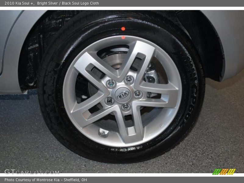 Bright Silver / Black Soul Logo Cloth 2010 Kia Soul +