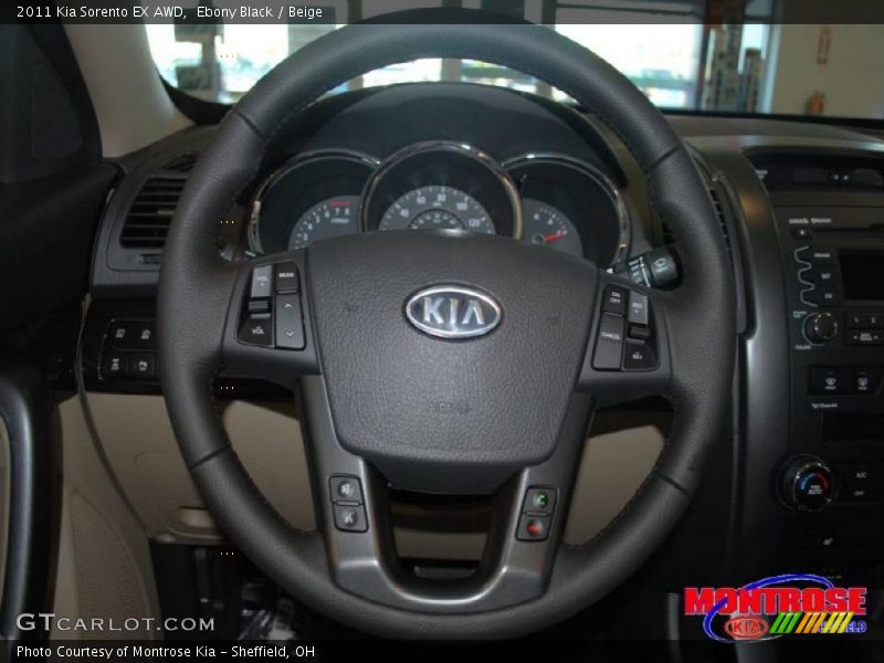 Ebony Black / Beige 2011 Kia Sorento EX AWD