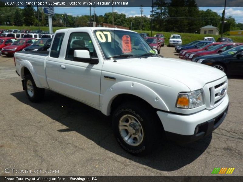 Oxford White / Medium Dark Flint 2007 Ford Ranger Sport SuperCab