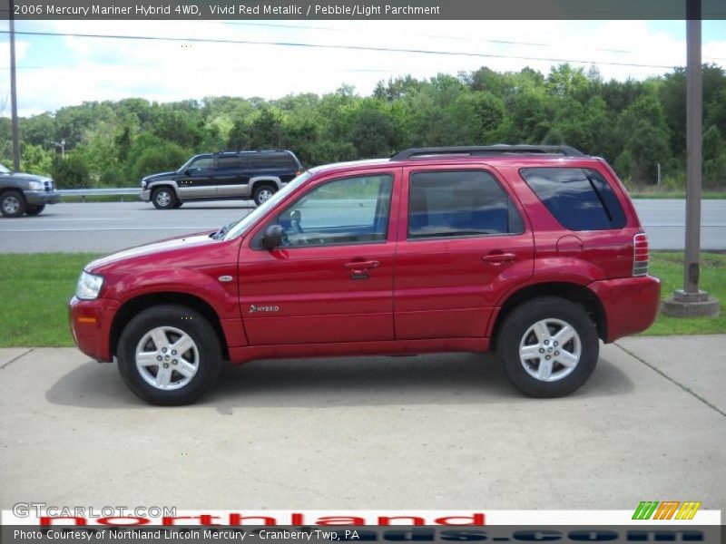 Vivid Red Metallic / Pebble/Light Parchment 2006 Mercury Mariner Hybrid 4WD