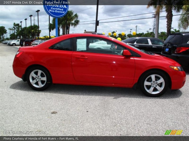 Rallye Red / Black 2007 Honda Civic EX Coupe