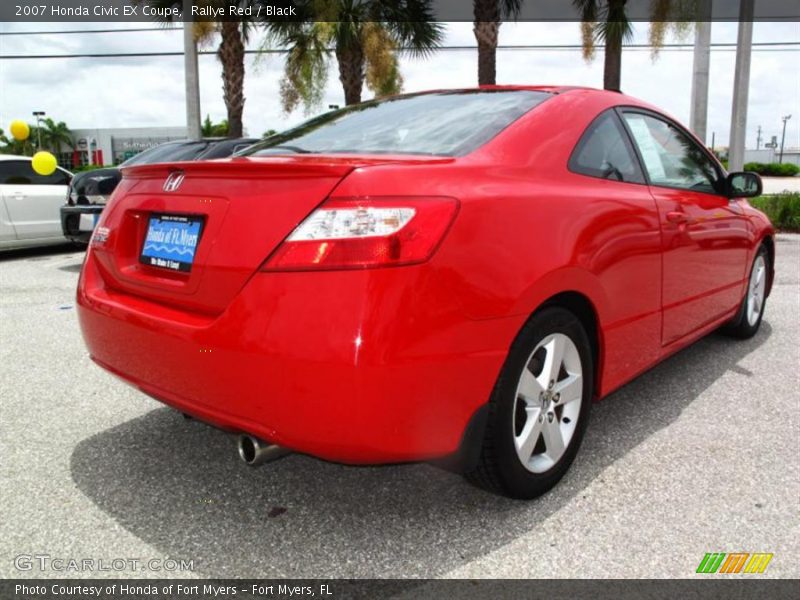 Rallye Red / Black 2007 Honda Civic EX Coupe