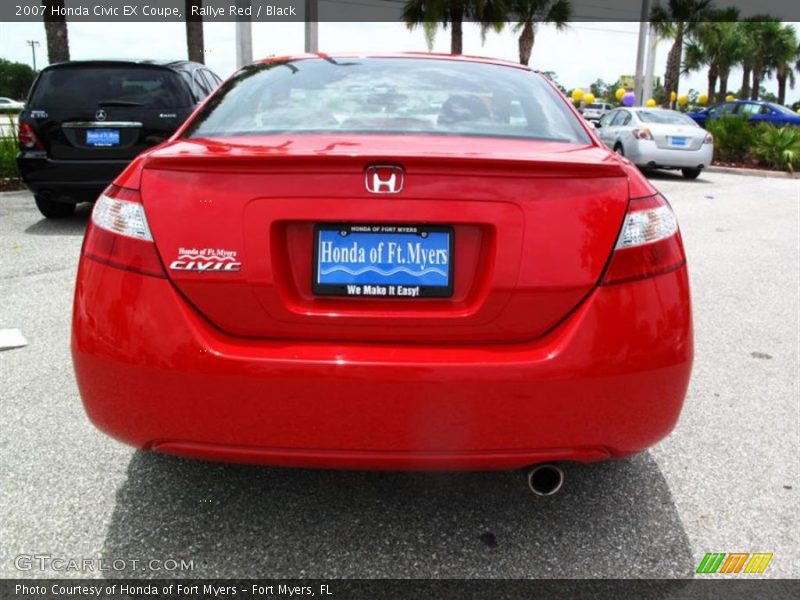 Rallye Red / Black 2007 Honda Civic EX Coupe