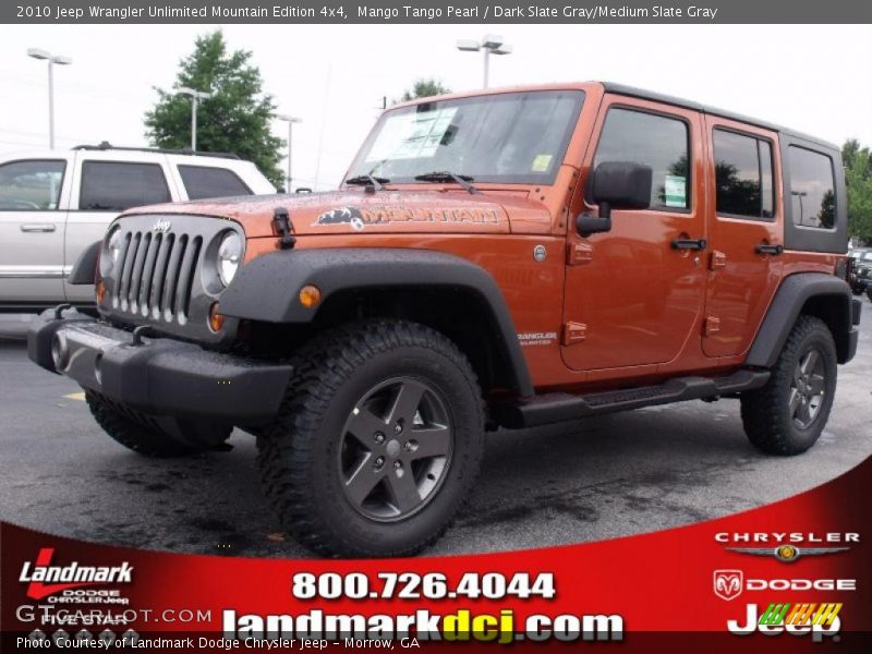 Mango Tango Pearl / Dark Slate Gray/Medium Slate Gray 2010 Jeep Wrangler Unlimited Mountain Edition 4x4