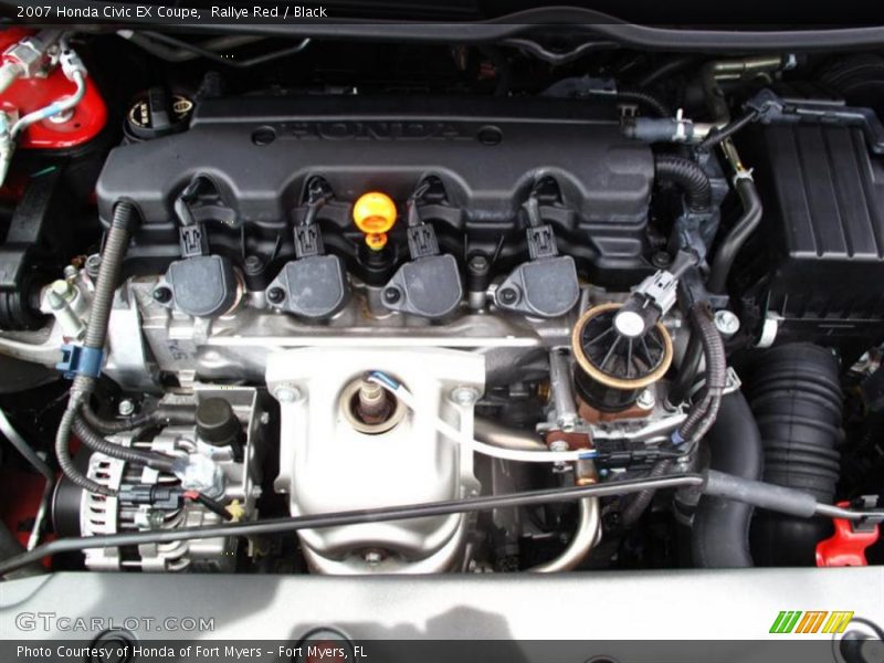 Rallye Red / Black 2007 Honda Civic EX Coupe