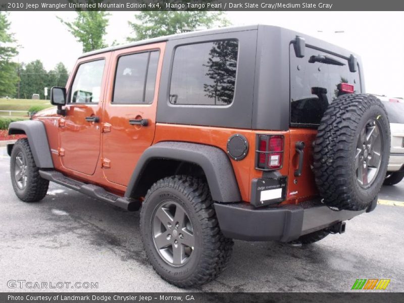 Mango Tango Pearl / Dark Slate Gray/Medium Slate Gray 2010 Jeep Wrangler Unlimited Mountain Edition 4x4