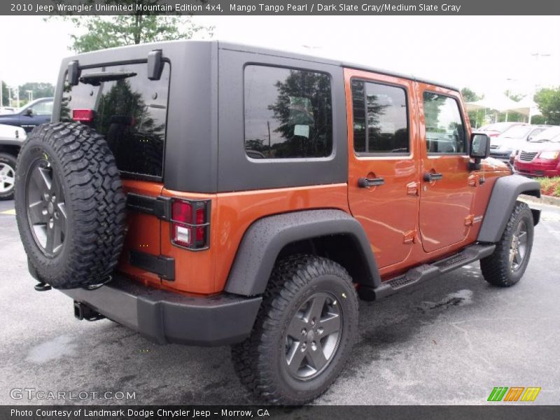 Mango Tango Pearl / Dark Slate Gray/Medium Slate Gray 2010 Jeep Wrangler Unlimited Mountain Edition 4x4
