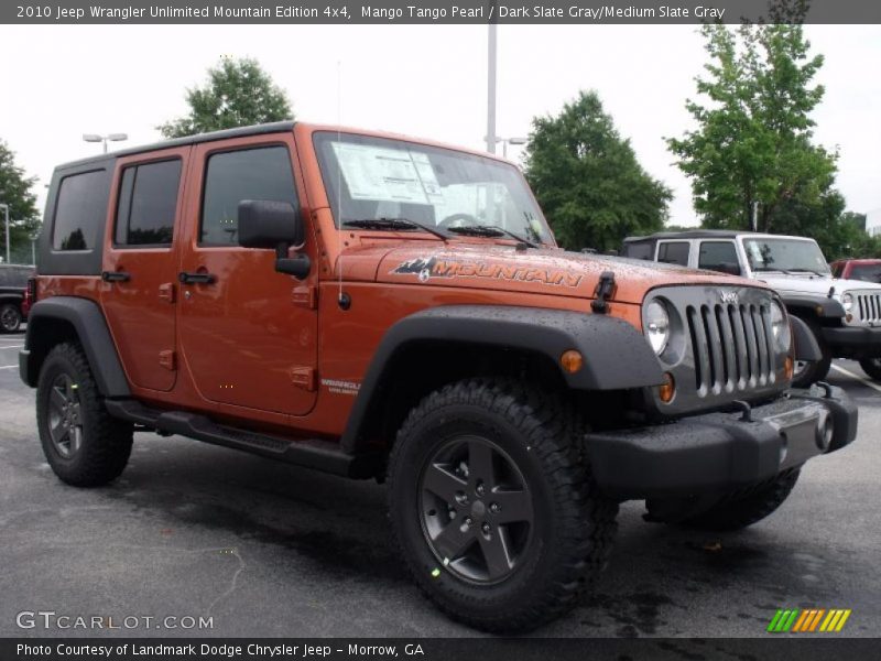 Mango Tango Pearl / Dark Slate Gray/Medium Slate Gray 2010 Jeep Wrangler Unlimited Mountain Edition 4x4