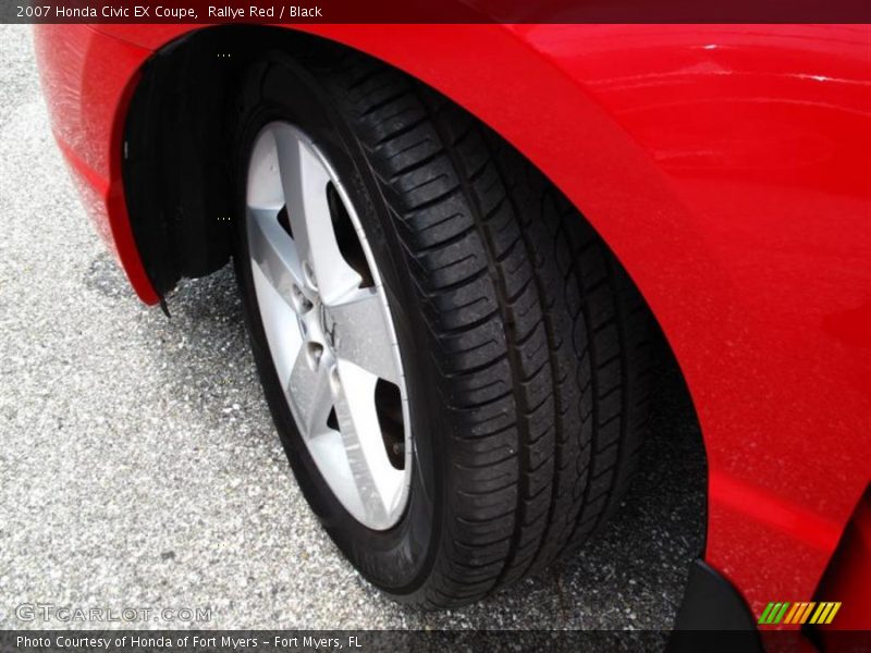 Rallye Red / Black 2007 Honda Civic EX Coupe