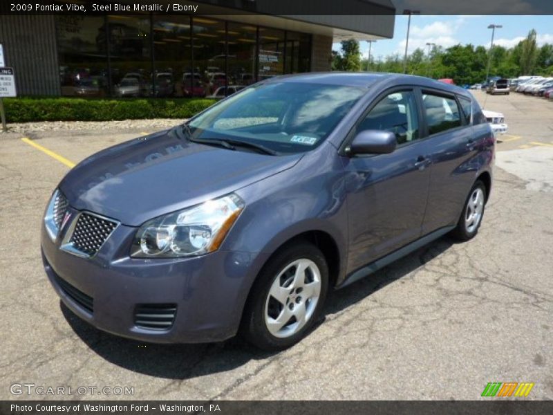 Steel Blue Metallic / Ebony 2009 Pontiac Vibe