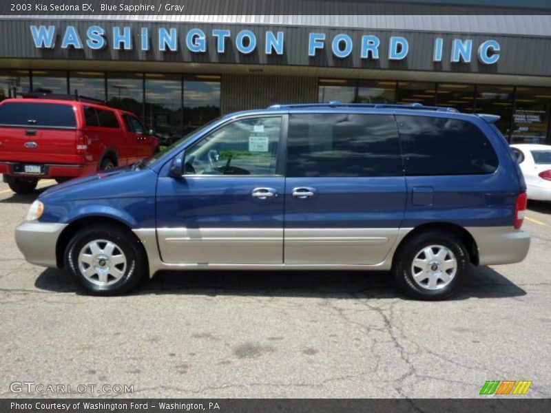 Blue Sapphire / Gray 2003 Kia Sedona EX