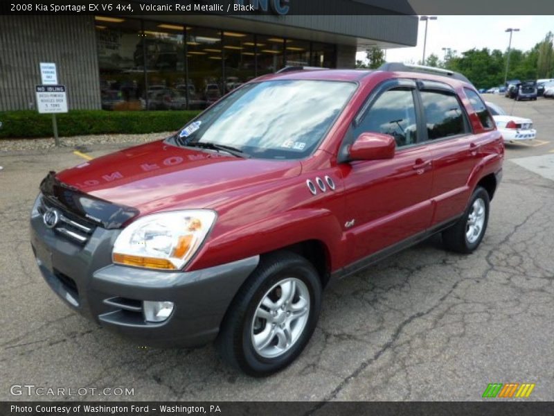 Volcanic Red Metallic / Black 2008 Kia Sportage EX V6 4x4