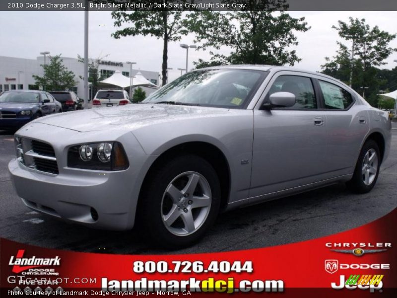 Bright Silver Metallic / Dark Slate Gray/Light Slate Gray 2010 Dodge Charger 3.5L