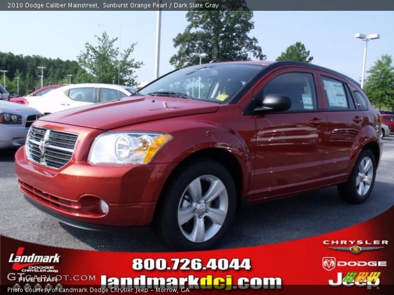 Sunburst Orange Pearl / Dark Slate Gray 2010 Dodge Caliber Mainstreet