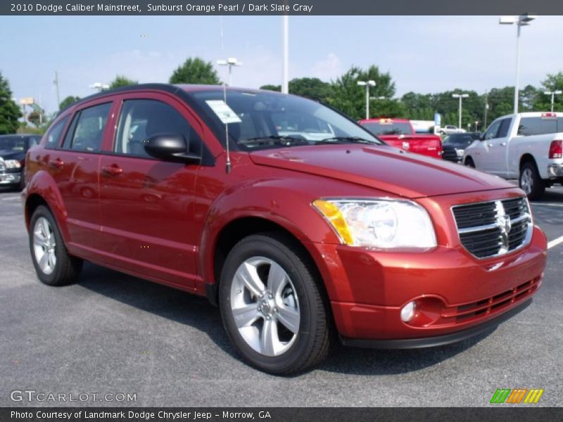 Sunburst Orange Pearl / Dark Slate Gray 2010 Dodge Caliber Mainstreet